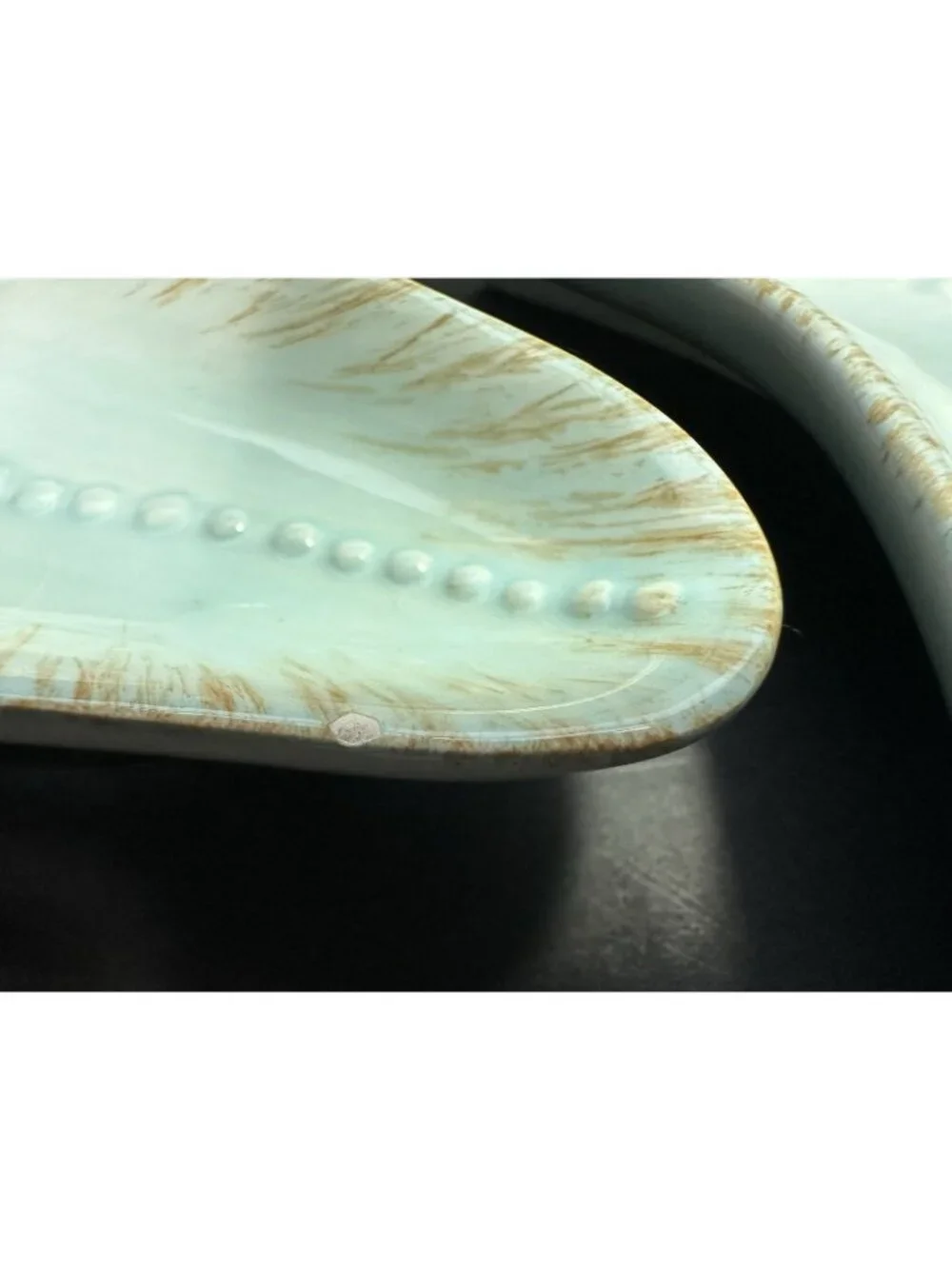 Blue Sky 2007 Starfish Set Of 3 Snack Plate Trinket Dish Beach Decor Aqua 8”
